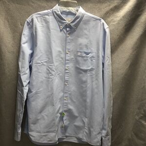 JACK WILLS Shirt Large Blue Men's Long Sleeve Button Down Classic Oxford